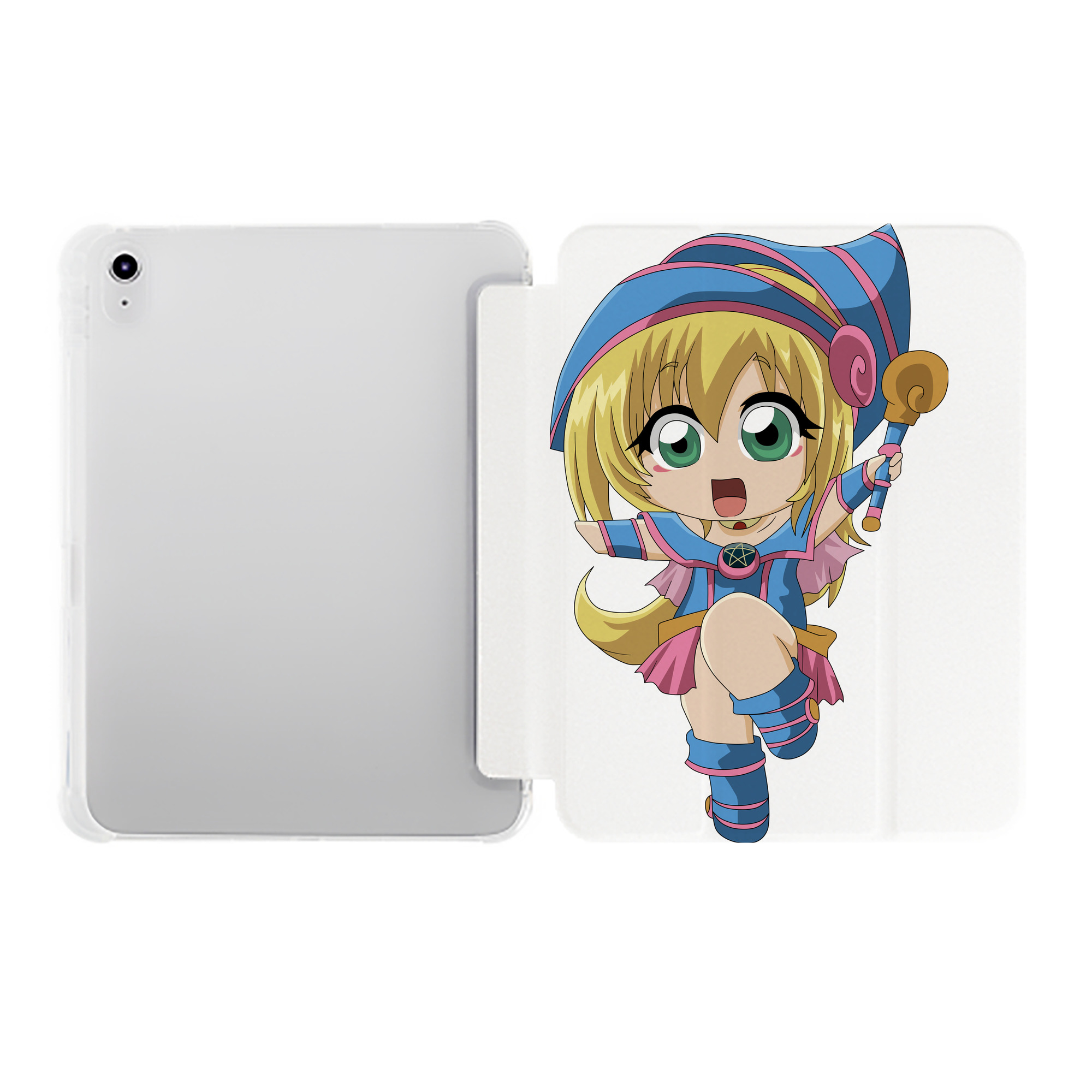 （画像用） 遊☆戯☆王 Yu-Gi-Oh! IPad ケース ペン収納付き 三つ折りスタンド PUレザー×シリコン 対応機種9.5/10.5/10.9インチ